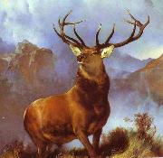 Sir edwin henry landseer,R.A. Monarch of the Glen by Sir Edwin Landseer oil painting reproduction